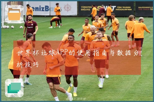 世界杯让球APP的使用指南与数据分析技巧